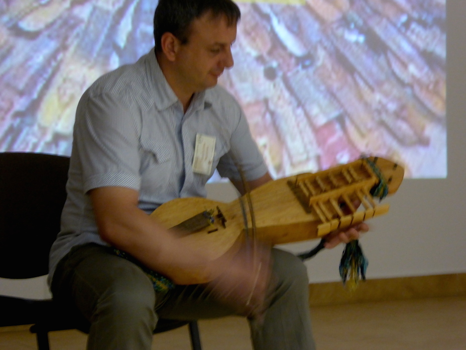 Playing of the reconstructed bowed instrument